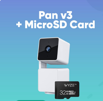 Wyze Spring Sale Wyze Cam Pan v3 + Micro sd  bundle for $39.98