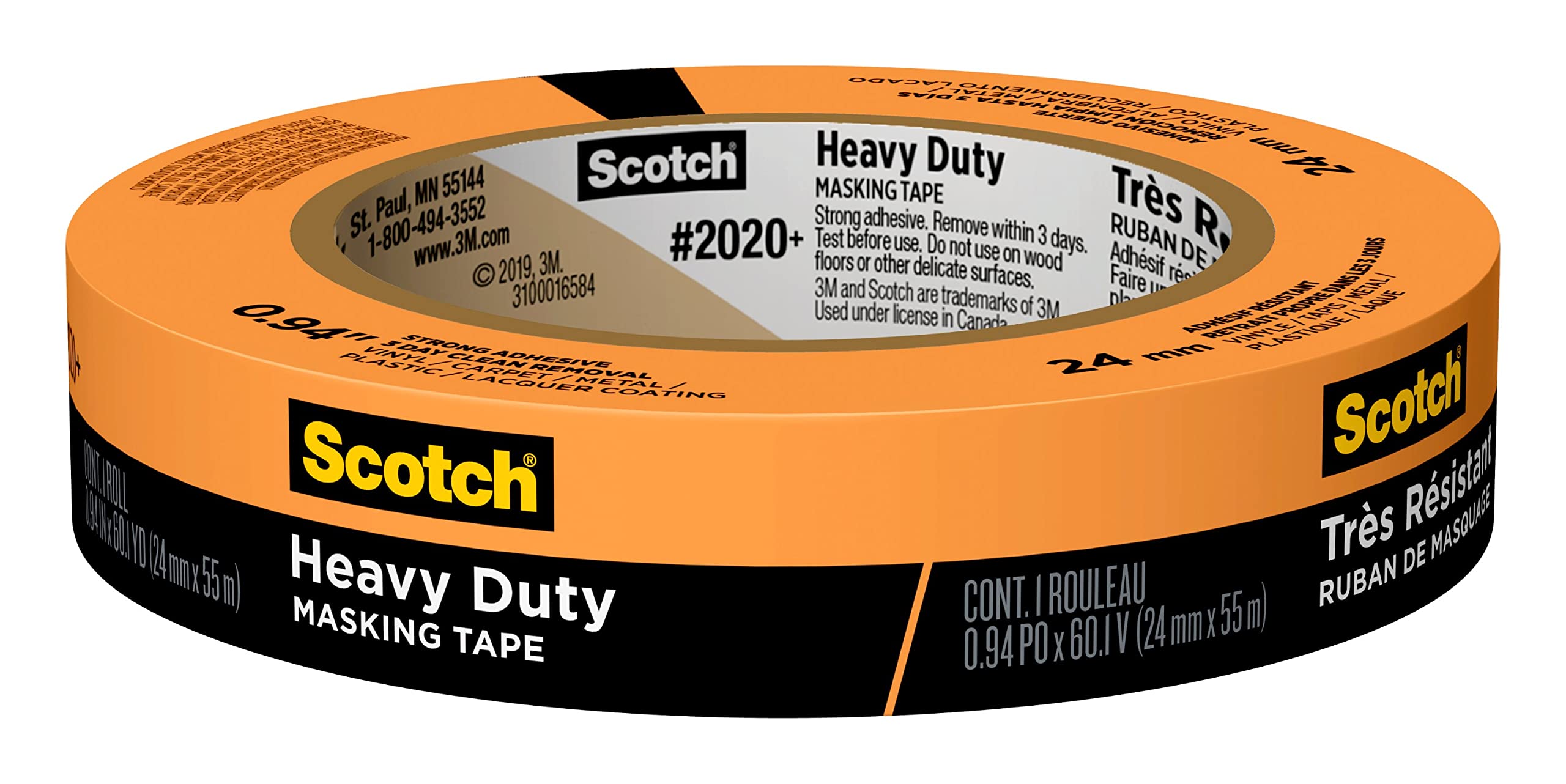 0.94 Width Scotch Heavy Duty Masking Tape Orange $3 Free Shipping w/ Prime or on orders over $35