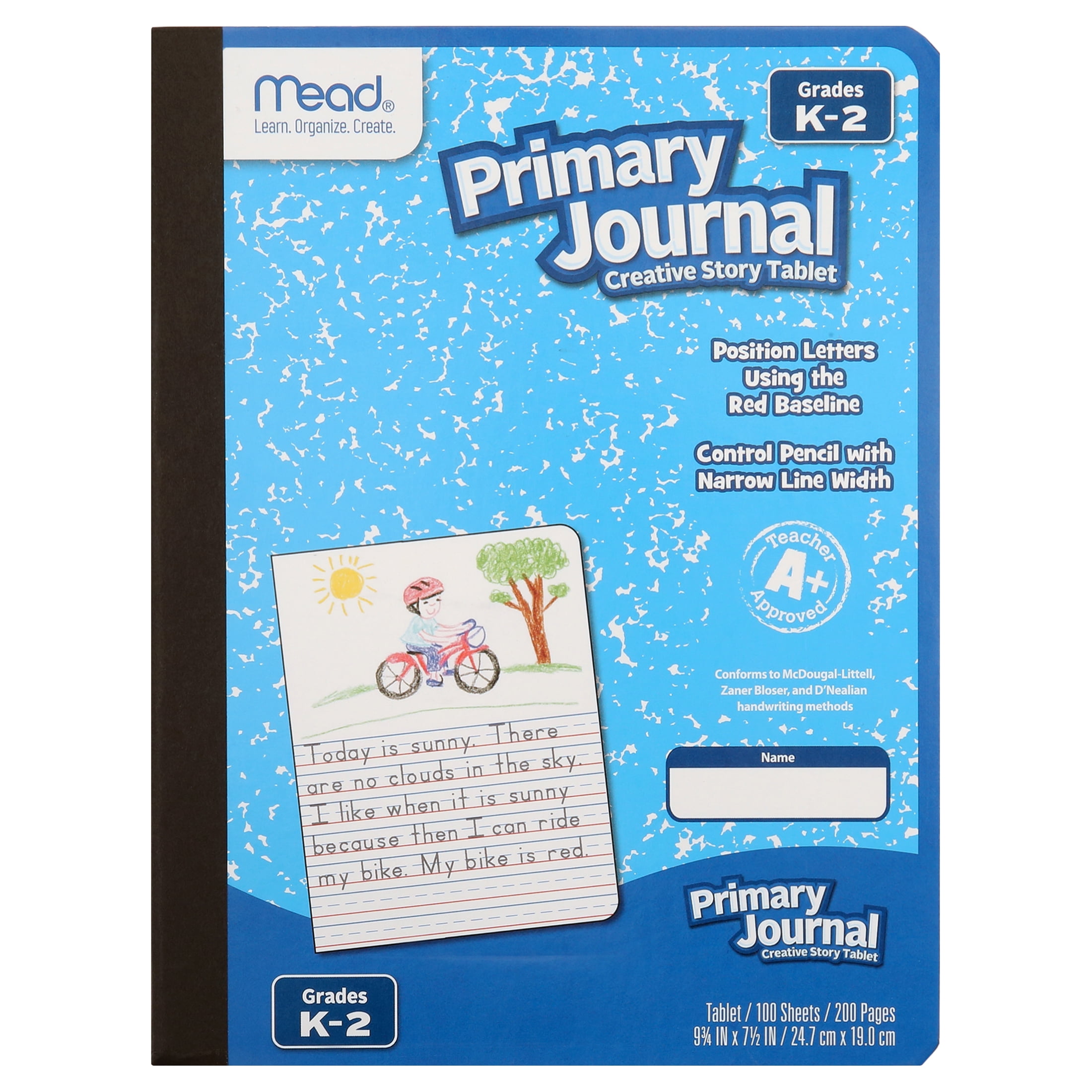 100-Sheet Mead Primary Journal Half Page Ruled for Early Learning 9.5 x 7.5 $0.50