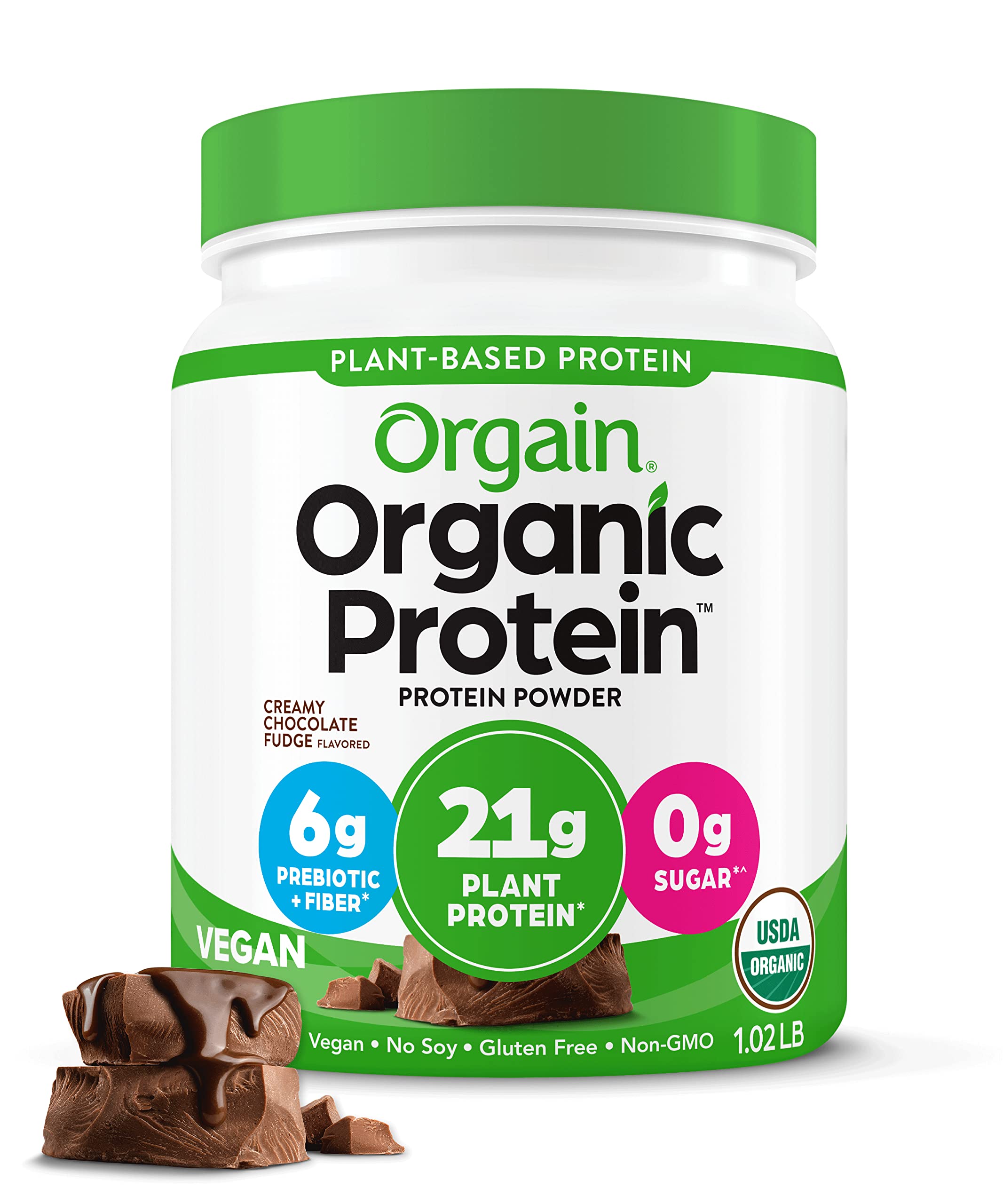 1.02-lb Orgain Organic Vegan Protein Powder Creamy Chocolate Fudge, 21g Protein $13.98 w/ S S Free Shipping w/ Prime or