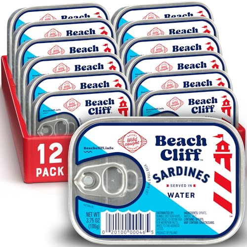 $10.55 w/ S S 12-Count 3.75-Oz Beach Cliff Wild Caught Sardines in Water