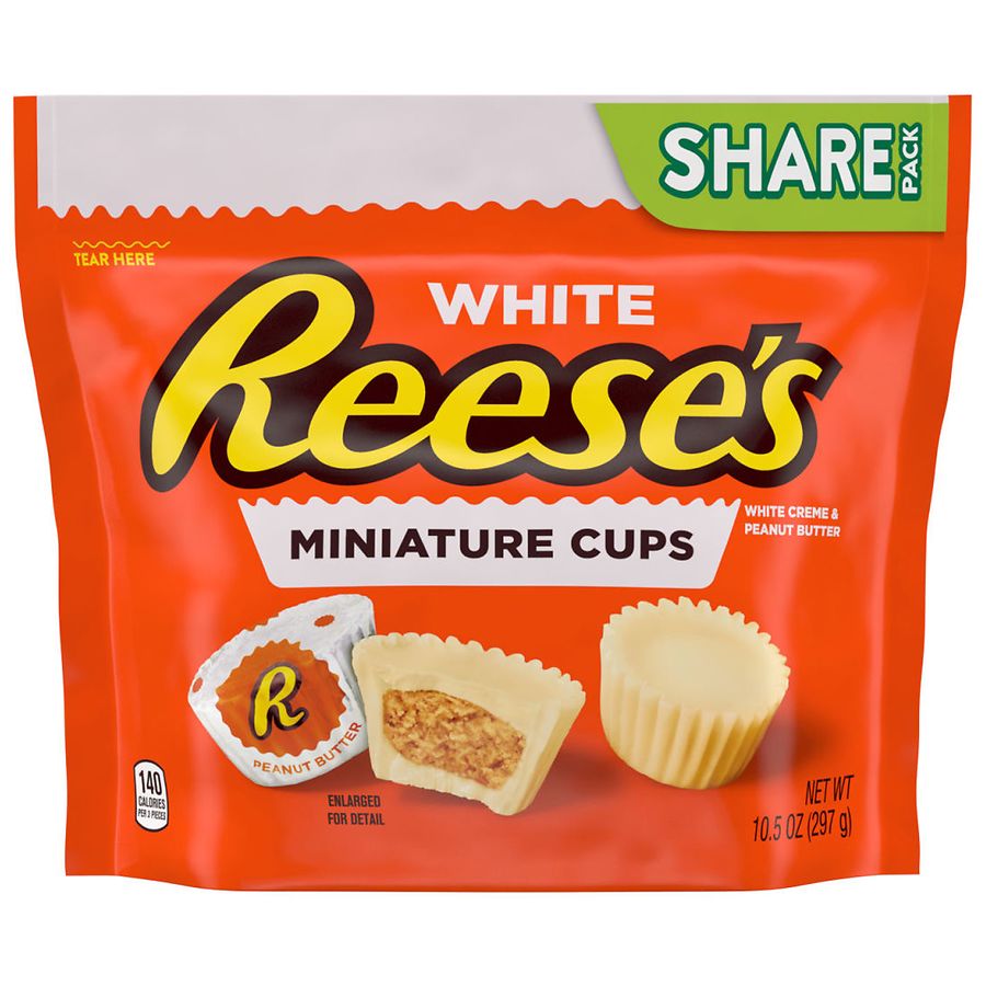 10.5-Oz Share Pack Reeses Miniatures Peanut Butter Cups White Creme $2.25 More at Walgreens w/ Free Store Pickup on $10