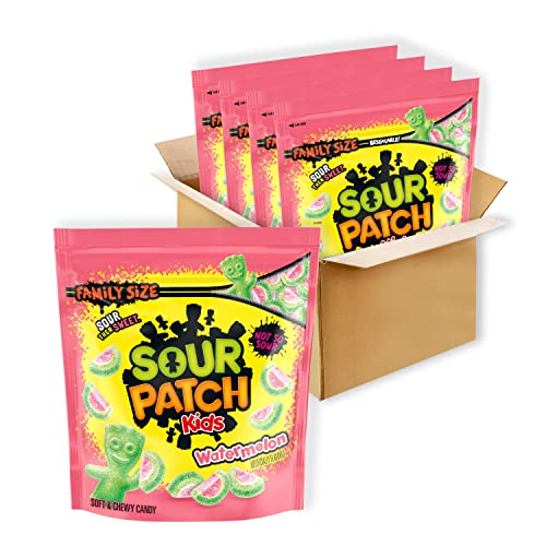 $12.80 /w S S SOUR PATCH KIDS Watermelon Soft Chewy Candy, Easter Candy, Family Size, 4 - 1.8 lb Bags