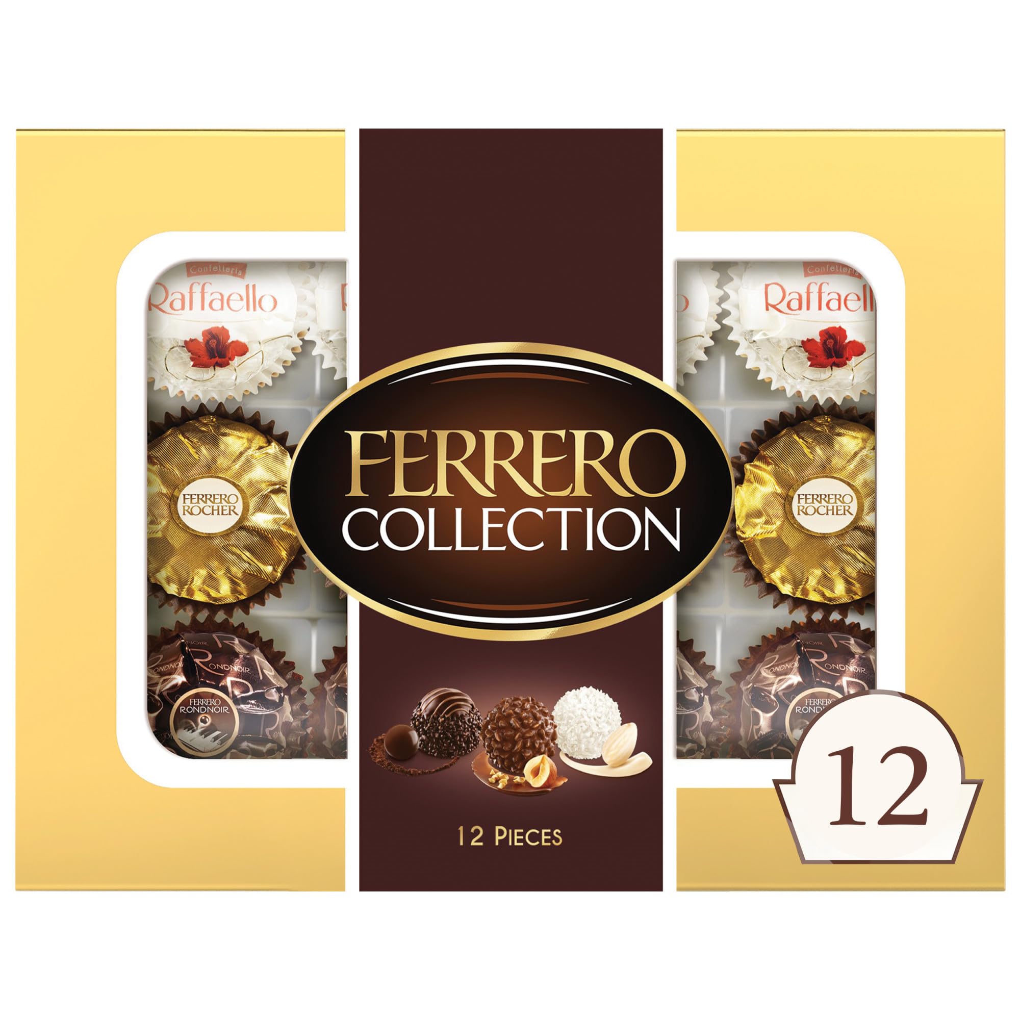 Ferrero Collection, 12 Count, Premium Gourmet Assorted Hazelnut Milk Chocolate $3.90