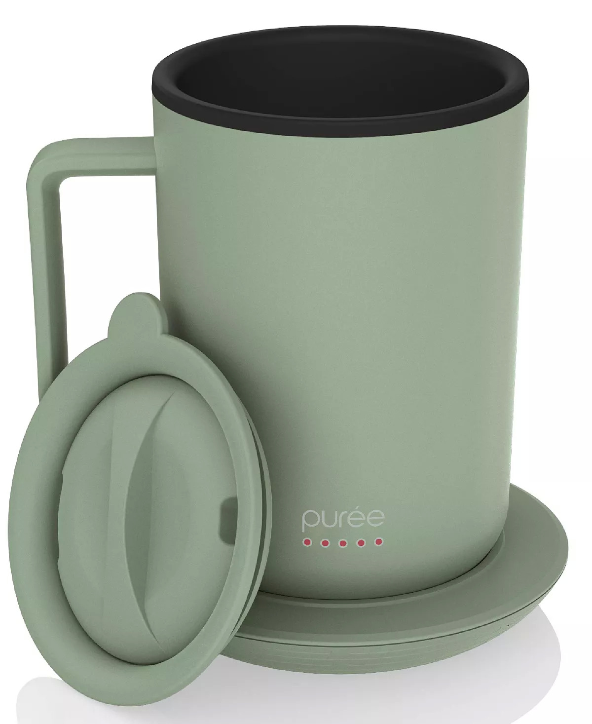 12-Oz Tzumi Puree Warming Stainless Steel Coffee Mug w/ Mug Warmer Coaster Lid Various Colors $36 Free Shipping