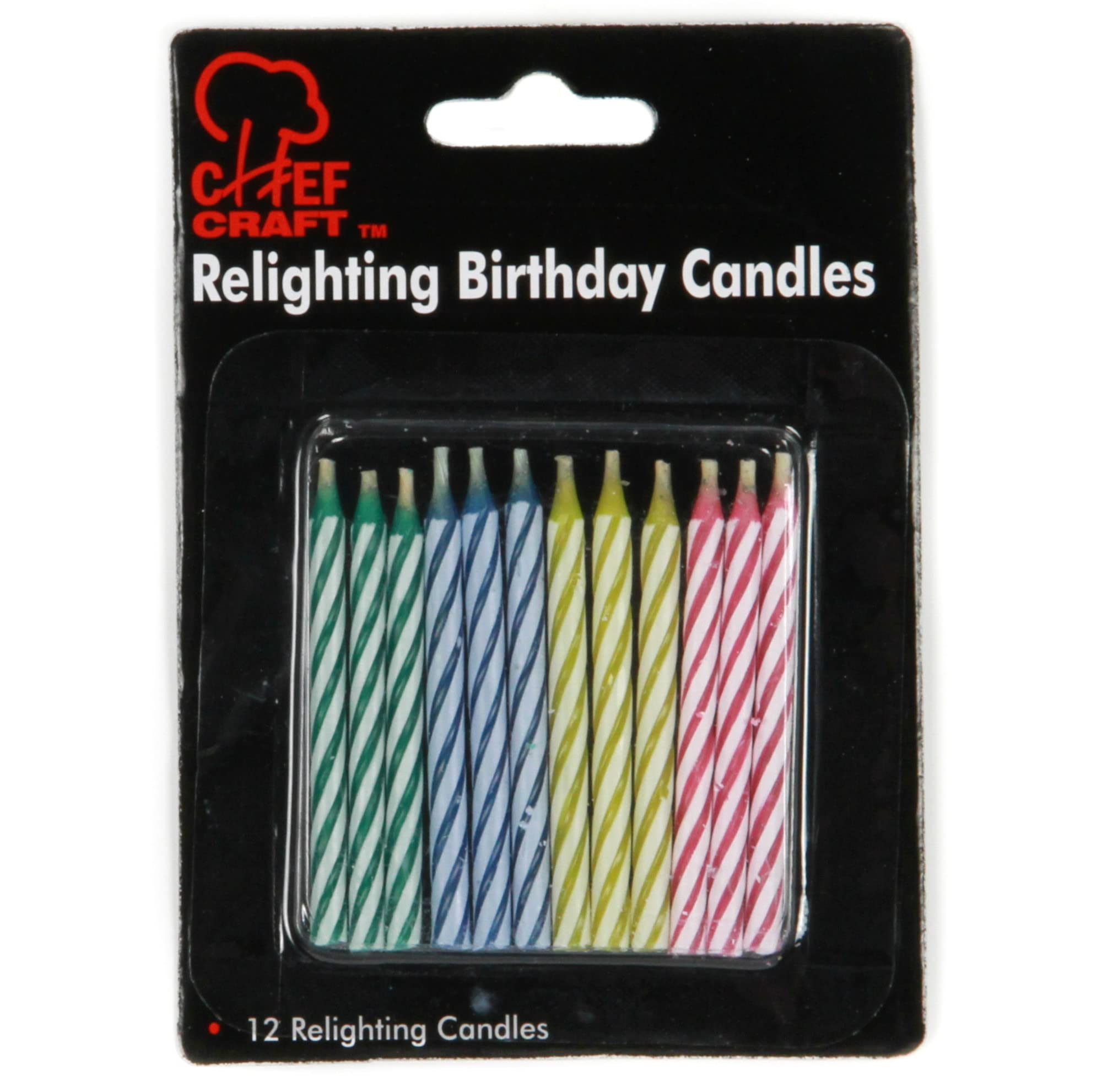 12-Piece 2.5 Chef Craft Classic Spiral Wax Trick Candles $1.80 Free Shipping w/ Prime or on $35