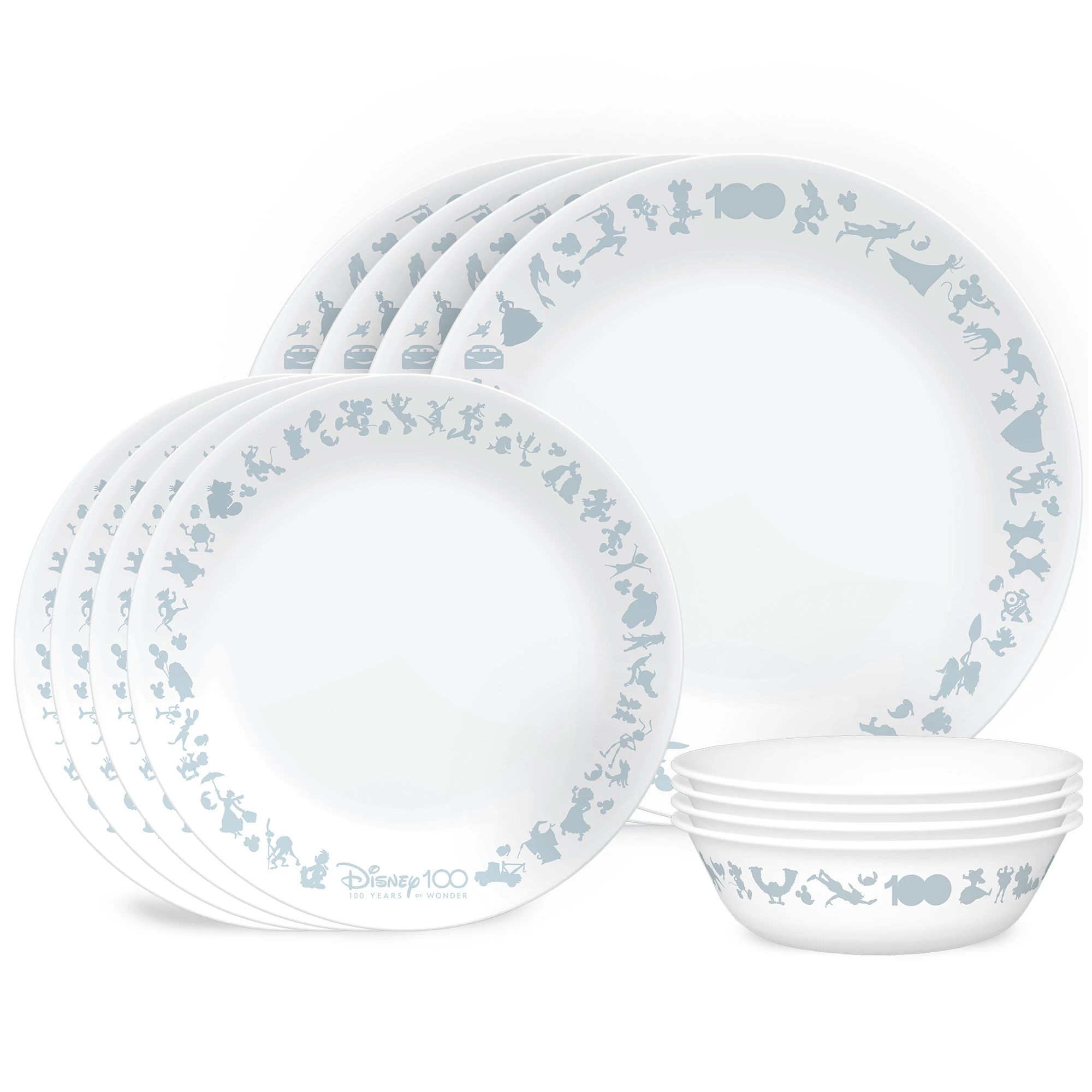 12-Piece Corelle Vitrelle Disney 100 Commemorative Series Glass Dinnerware Set Service for 4 $28.80 More $7 Shipping