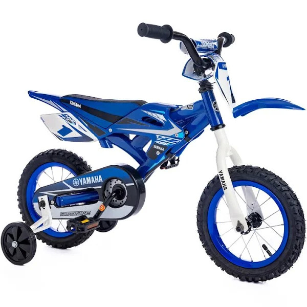 12 Yamaha Kids BMX Motobike w/ Training Wheels Coaster Brakes Blue $68 Free Shipping