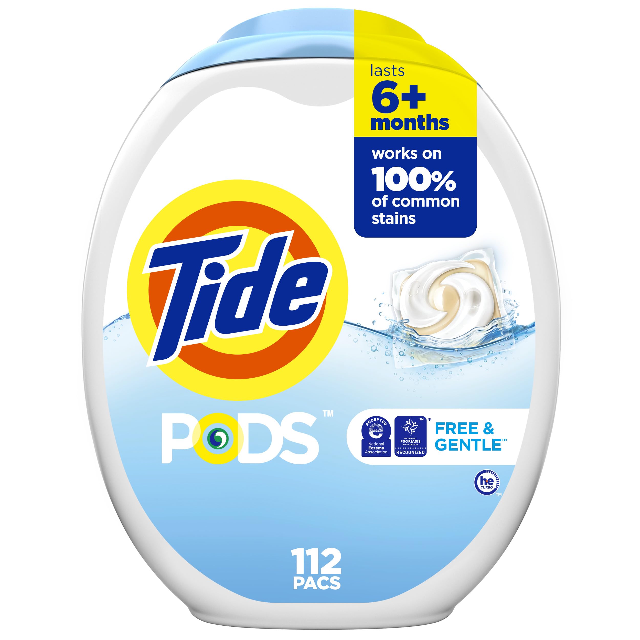 $13.10 w/ S S Tide PODS Free and Gentle Laundry Detergent Soap Pacs, 112 Count