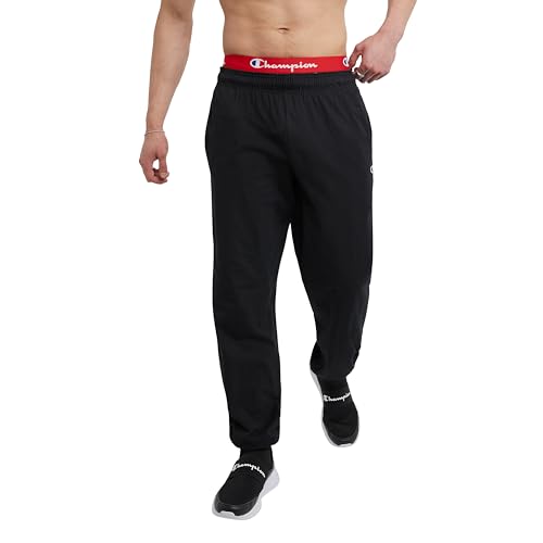 $13.49 Champion Mens Everyday Cotton Closed Bottom Pant Black