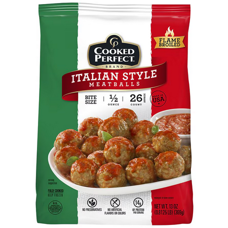 13oz Cooked Perfect Bite Size Italian Style Meatballs $1.34 Free Store Pickup on $10 Walgreens