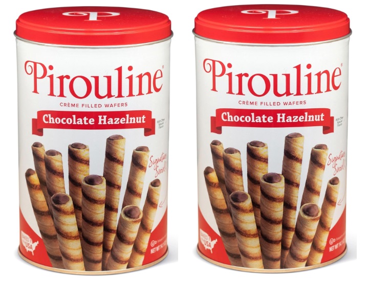 14.1-Oz Pirouline Rolled Wafer Sticks Tin Chocolate Hazelnut 2 for $6.79 $3.40 each Free Shipping w/ Prime or on $35