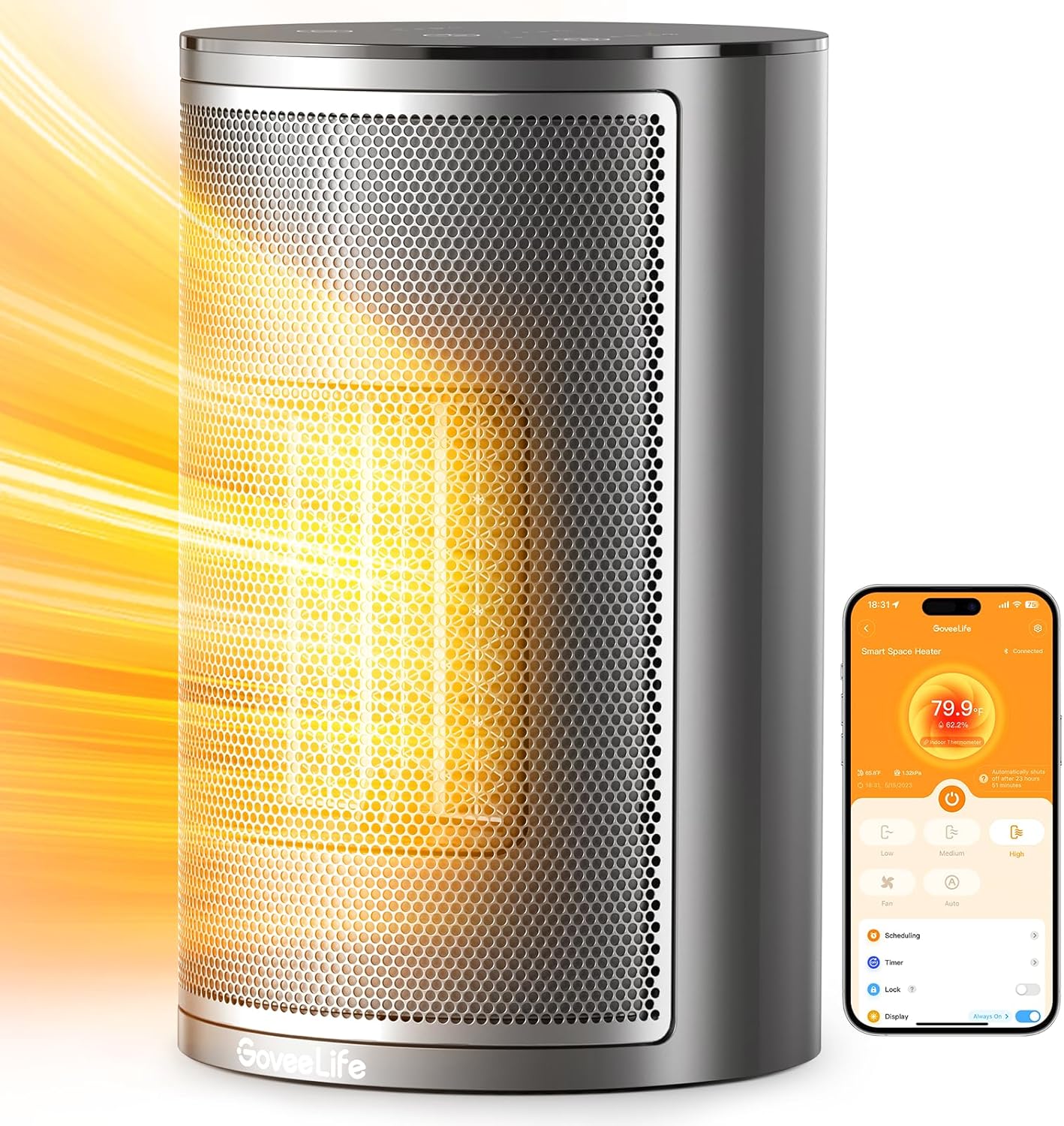 1500W Govee Smart Indoor Space Heater w/ Voice Control Black, Grey or White $20 Free Shipping