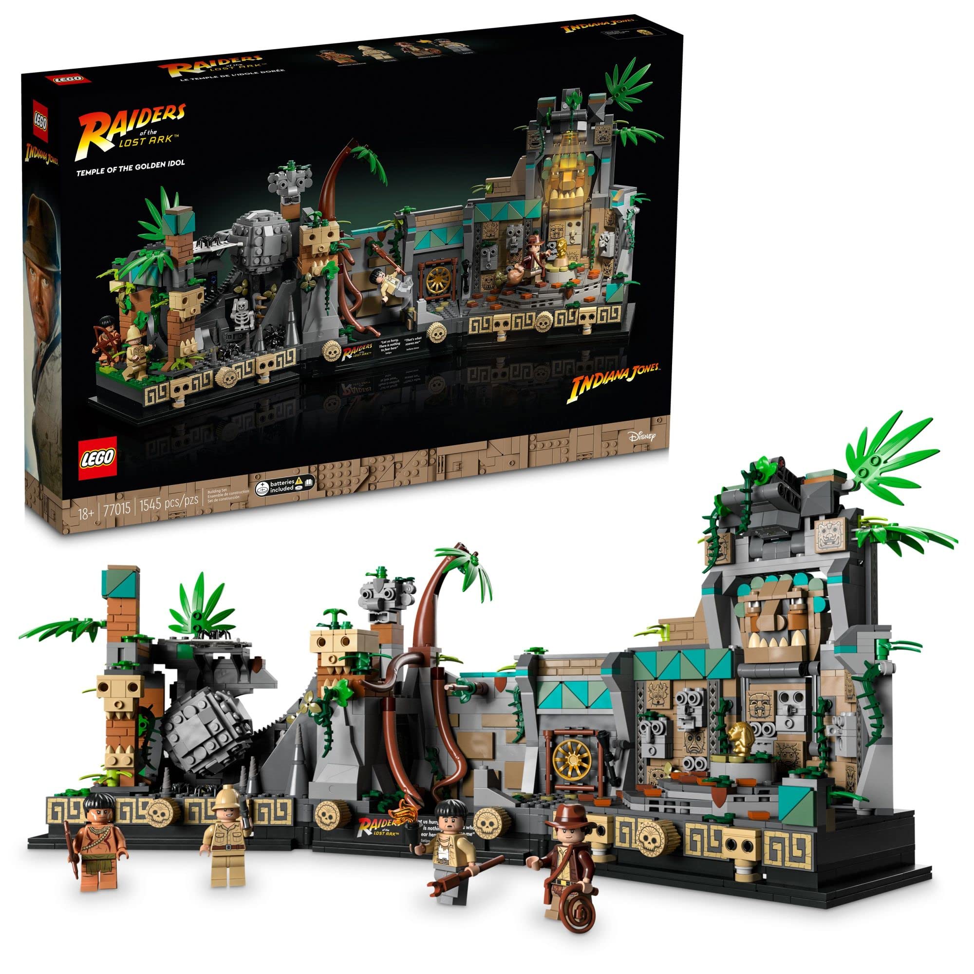 1545-Piece LEGO Indiana Jones Raiders of the Lost Ark Temple of the Golden Idol Building Set 77015 $120 Free Shipping