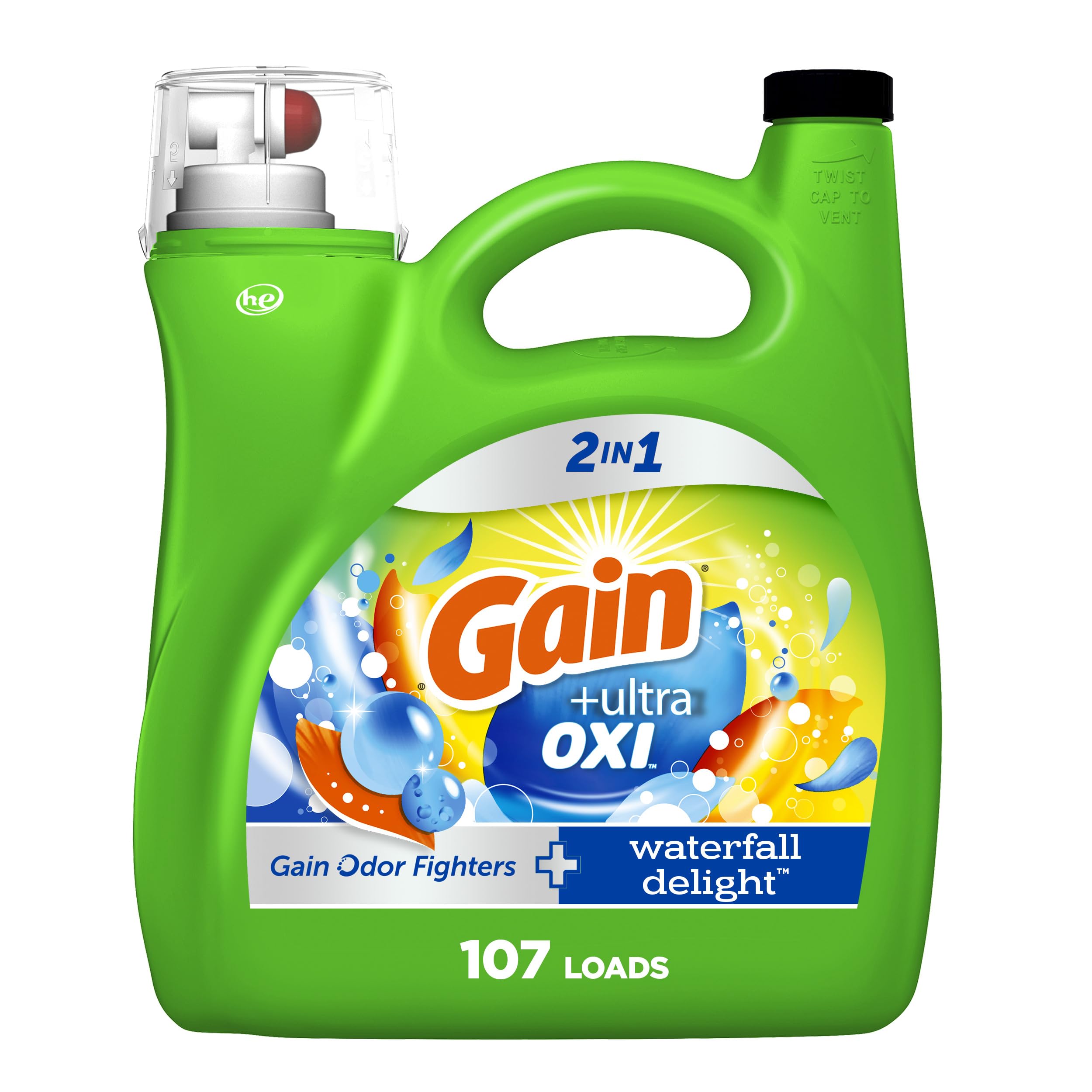 154-Oz Gain Ultra Oxi Liquid Laundry Detergent OxiBoost Waterfall Delight $10.80 $0.10/Load Free Store Pickup at Walgree