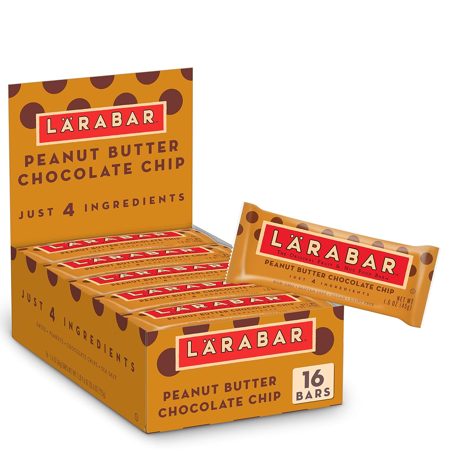 16-Ct 1.6-Oz Larabar Gluten-Free Fruit Nut Bars Peanut Butter Chocolate Chip $9.75 Select Accts More w/ S S