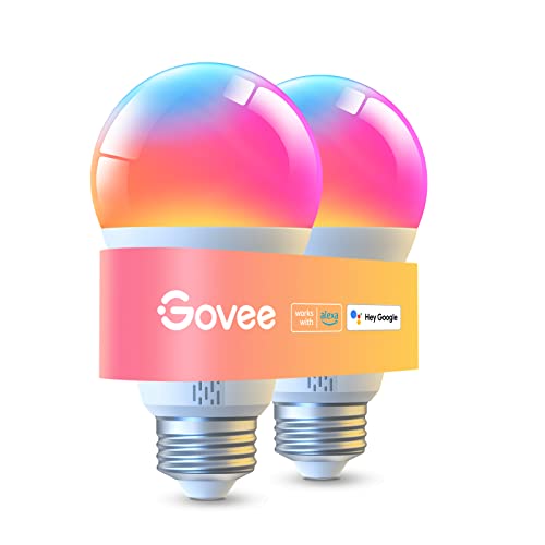 $16 Govee Smart A19 LED Light Bulbs, 1000LM RGBWW Dimmable, 2 Pack