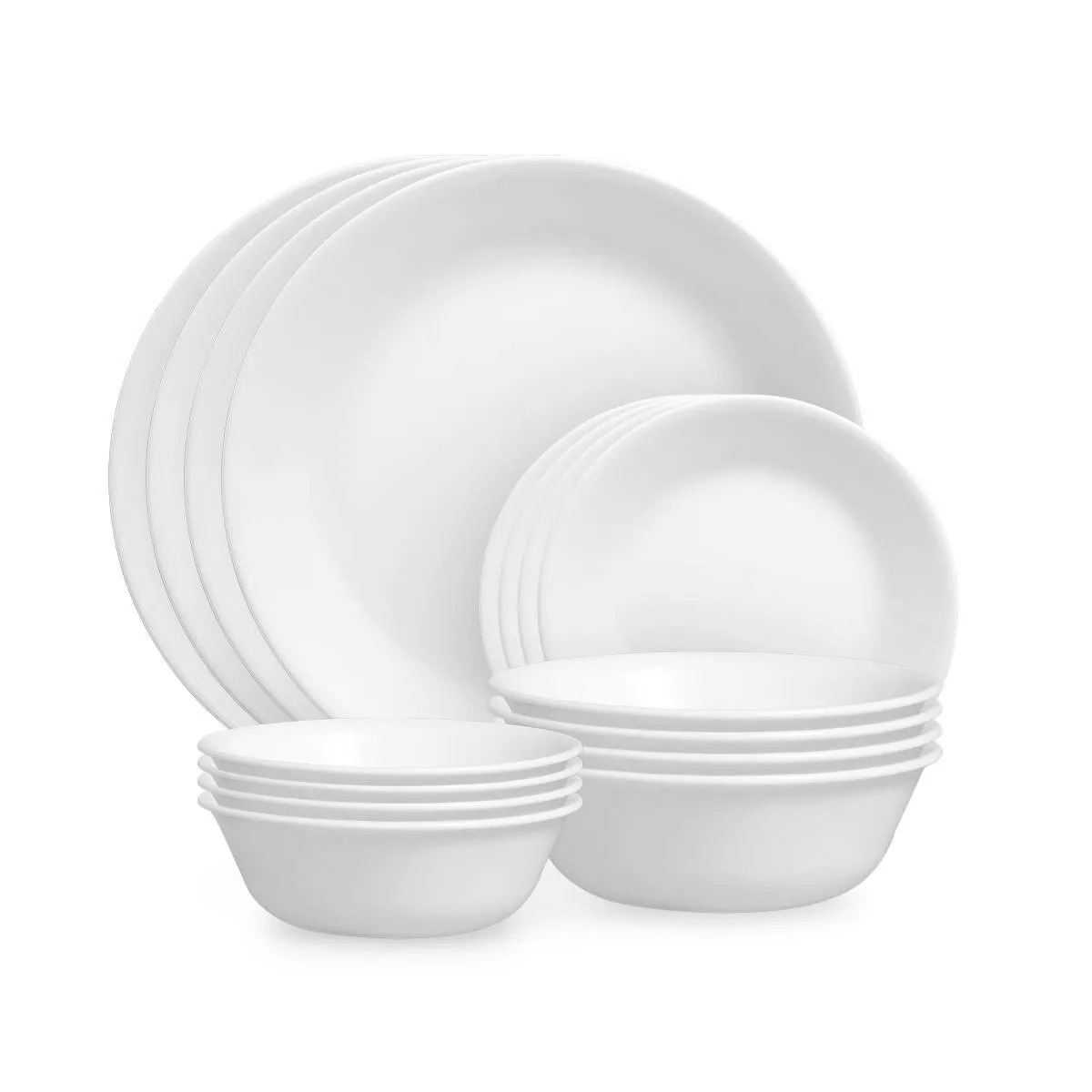 16-Piece Corelle Vitrelle Livingware Dinnerware Set Frost White, Service for 4 $26.60 Free Store Pickup