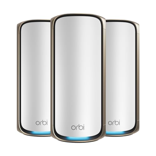 $1963.11 NETGEAR Orbi 970 Series Quad-Band WiFi 7 Mesh Network System RBE973S , Router 2 Satellite Extenders