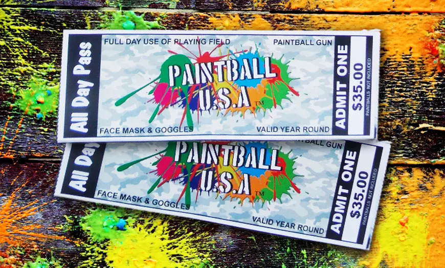 2, 3, 4, 6, or 12 Paintball Passes with Safety Gear and Gun Rental from Paintball USA Tickets Up to 90 Off at Groupon