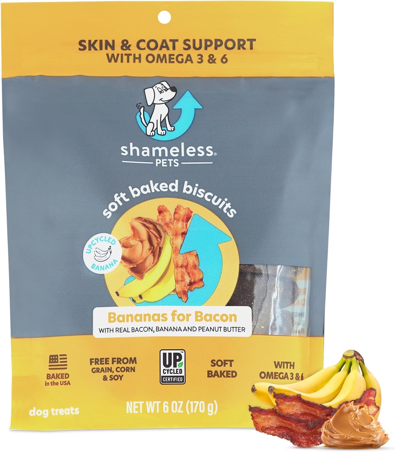 $2.39 w/ S S Shameless Pets Soft-Baked Dog Treats, Bananas for Bacon