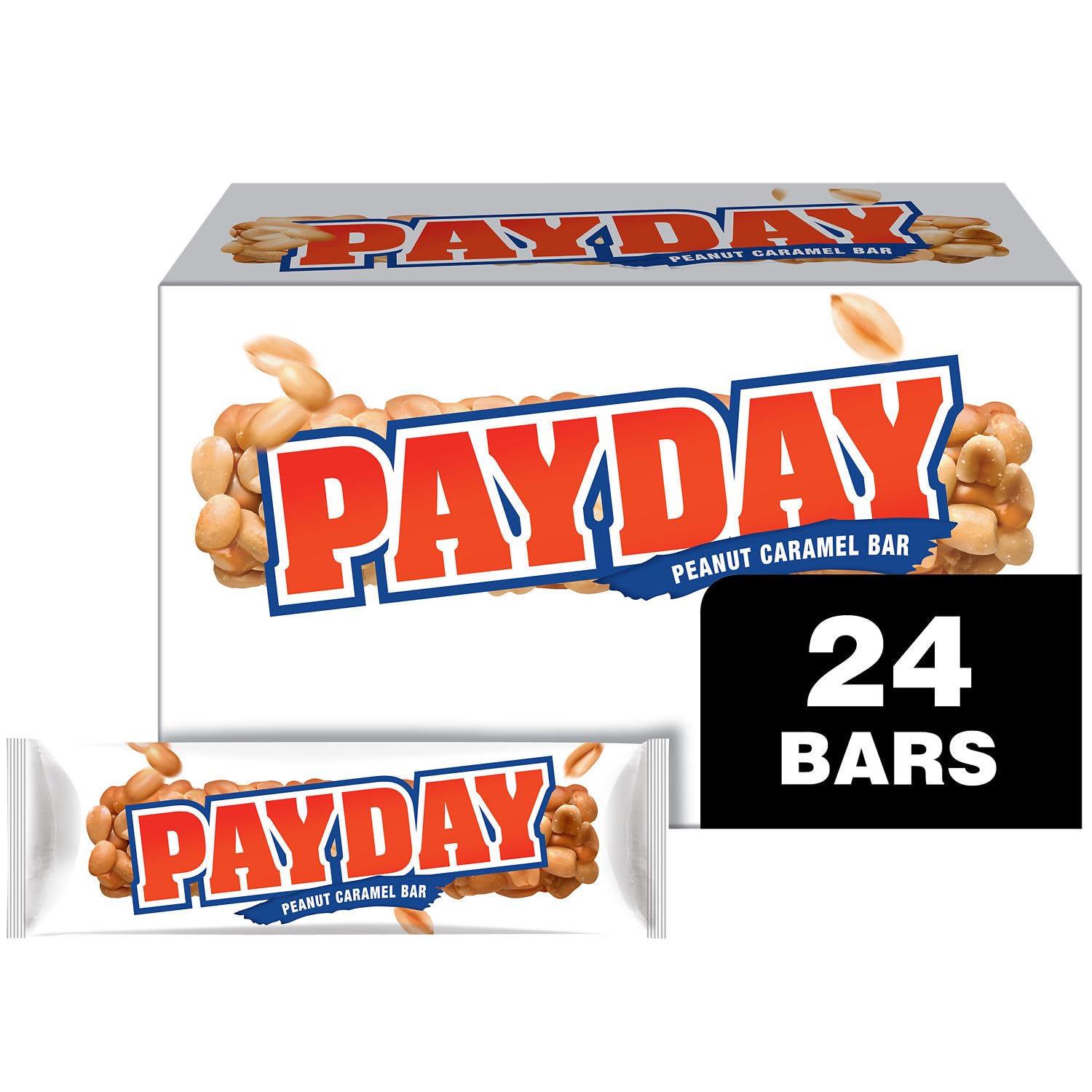 PAYDAY Peanut Caramel Candy Bars, 1.85 oz (24 Count) $12.17