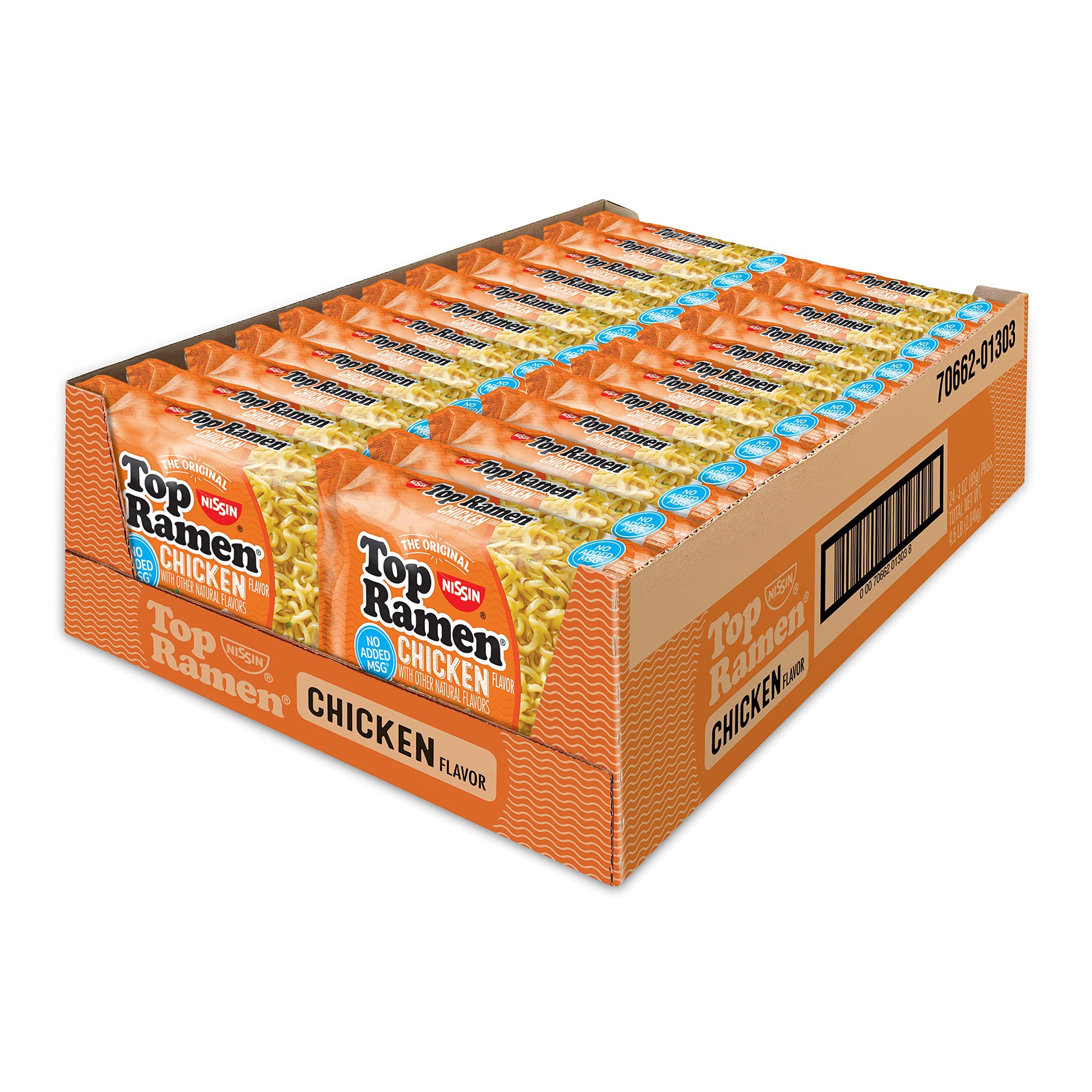 24-Count 3-Oz Nissin Top Ramen Noodle Soup Chicken Flavor $5.93 w/ S S Free Shipping w/ Prime or $35 