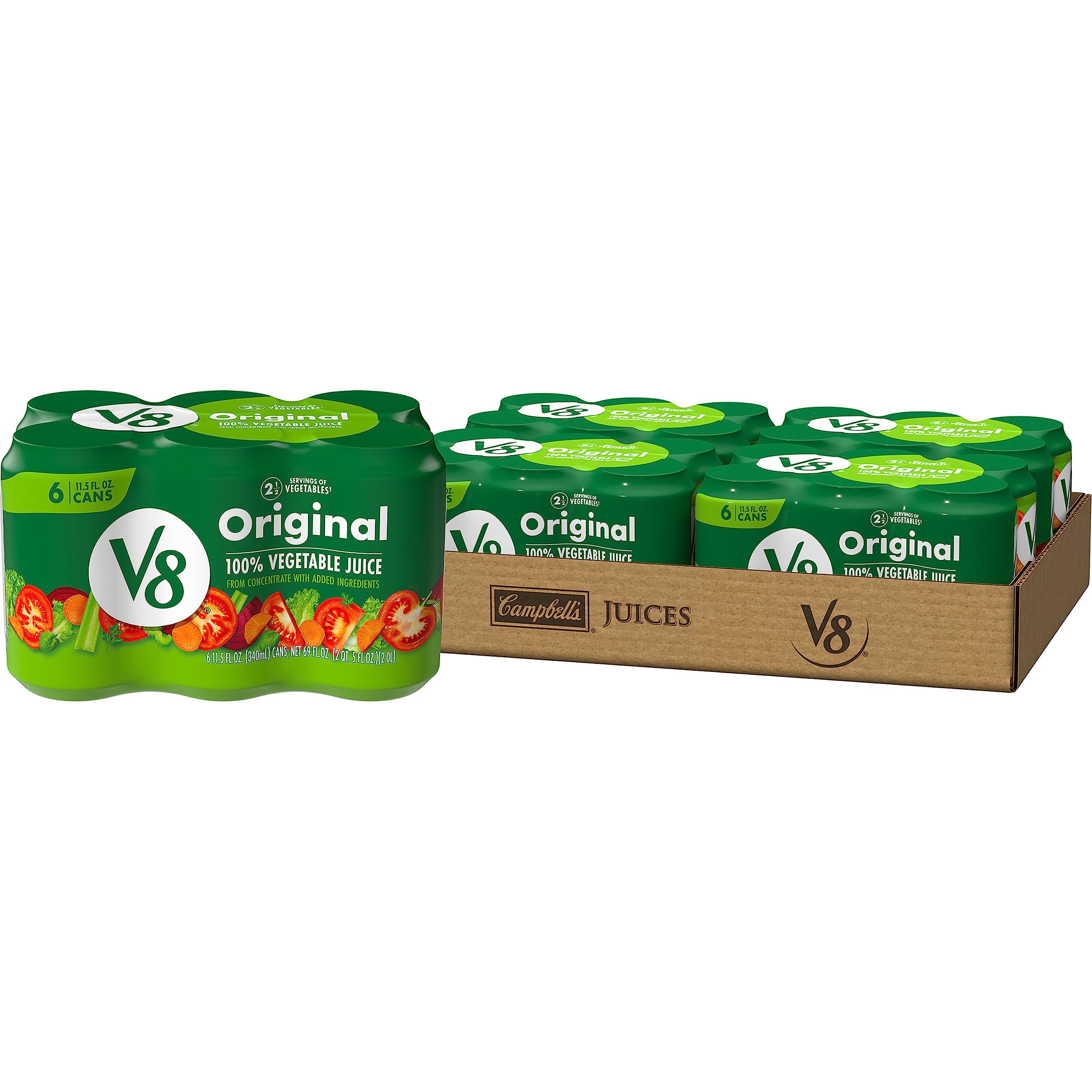 24-Pack 11.5-Oz V8 Original 100 Vegetable Juice Original $10.15 Free Shipping w/ Prime or on $35 