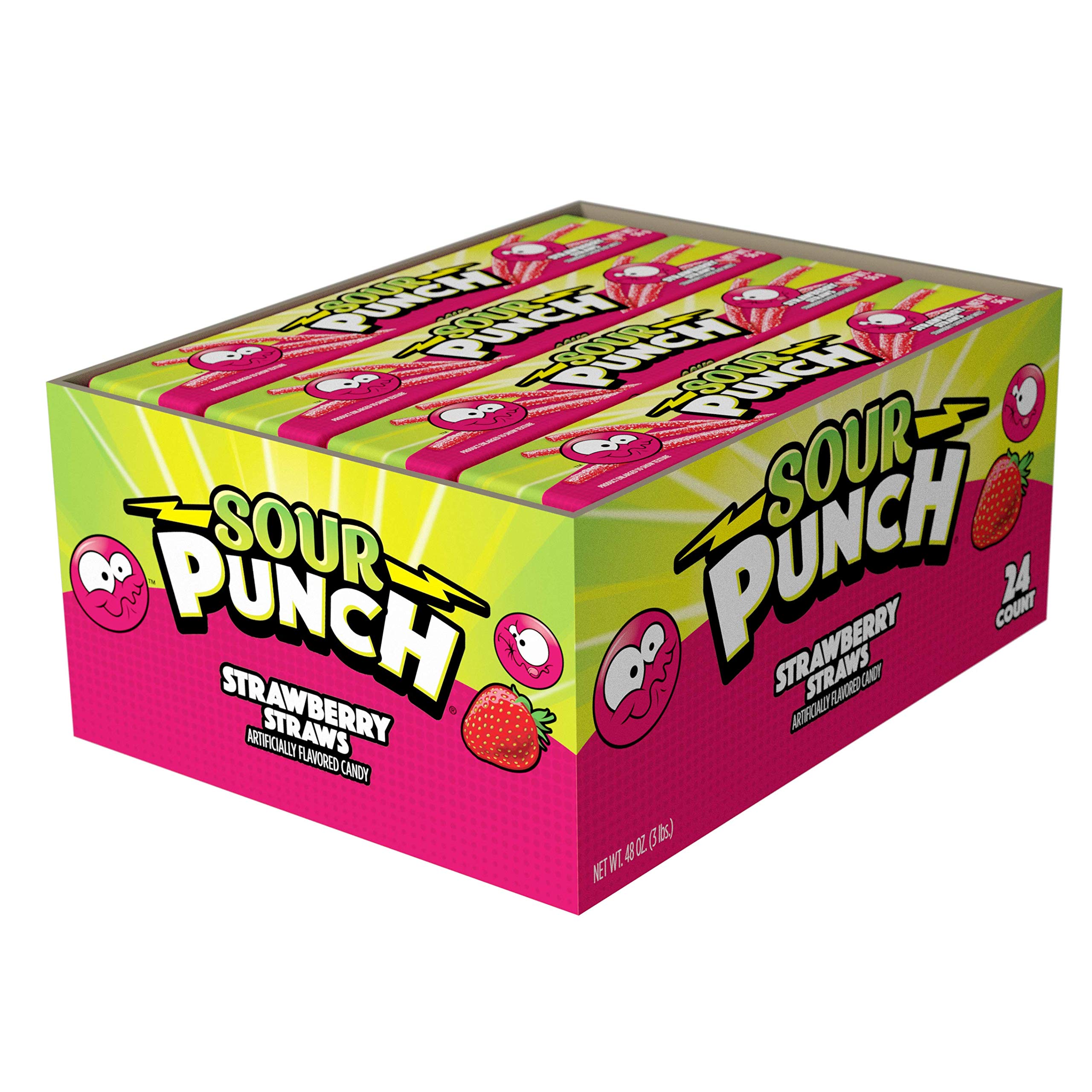 24-Pack 2-Oz Sour Punch Strawberry Sour Straws $15 .62c Ea Free Shipping w/ Prime or on $35 