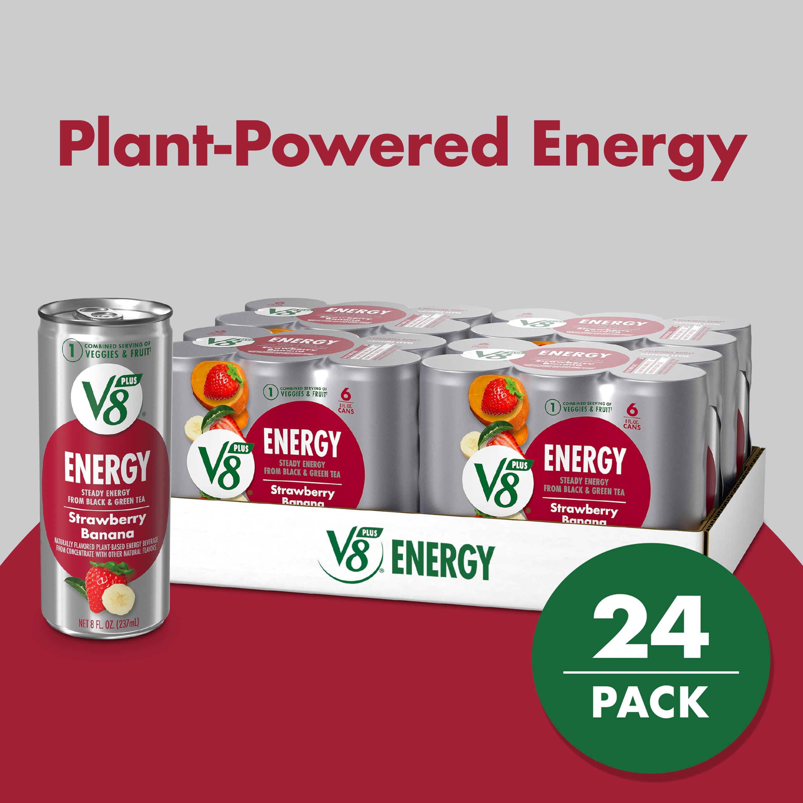 24-Pack 8-Oz V8 ENERGY Energy Drinks Strawberry Banana $12.10 w/ S S Free Shipping w/ Prime or on $35