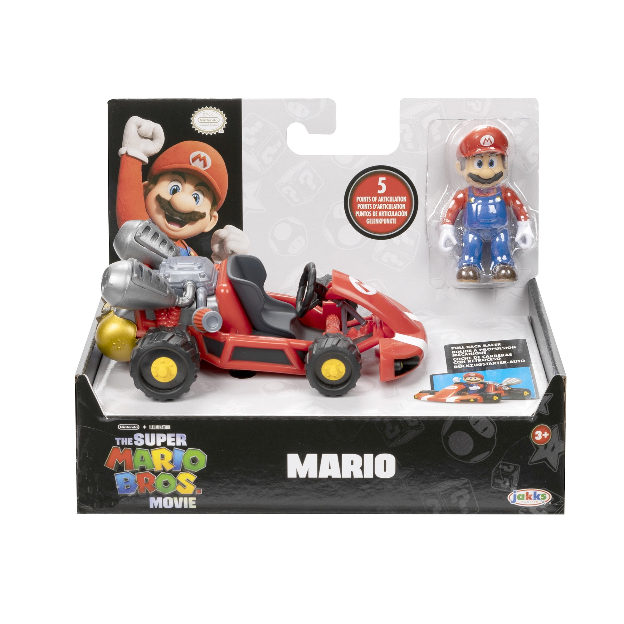 2.5 The Super Mario Bros. Movie Mario Action Figure w/ Pull Back Racer Toy $7.50