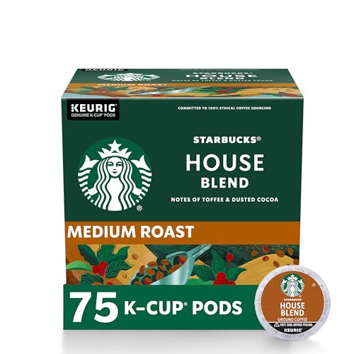 $28 w/ S S 75-Ct Starbucks K-Cup Coffee Pods for Keurig Brewers Medium Roast, House Blend 