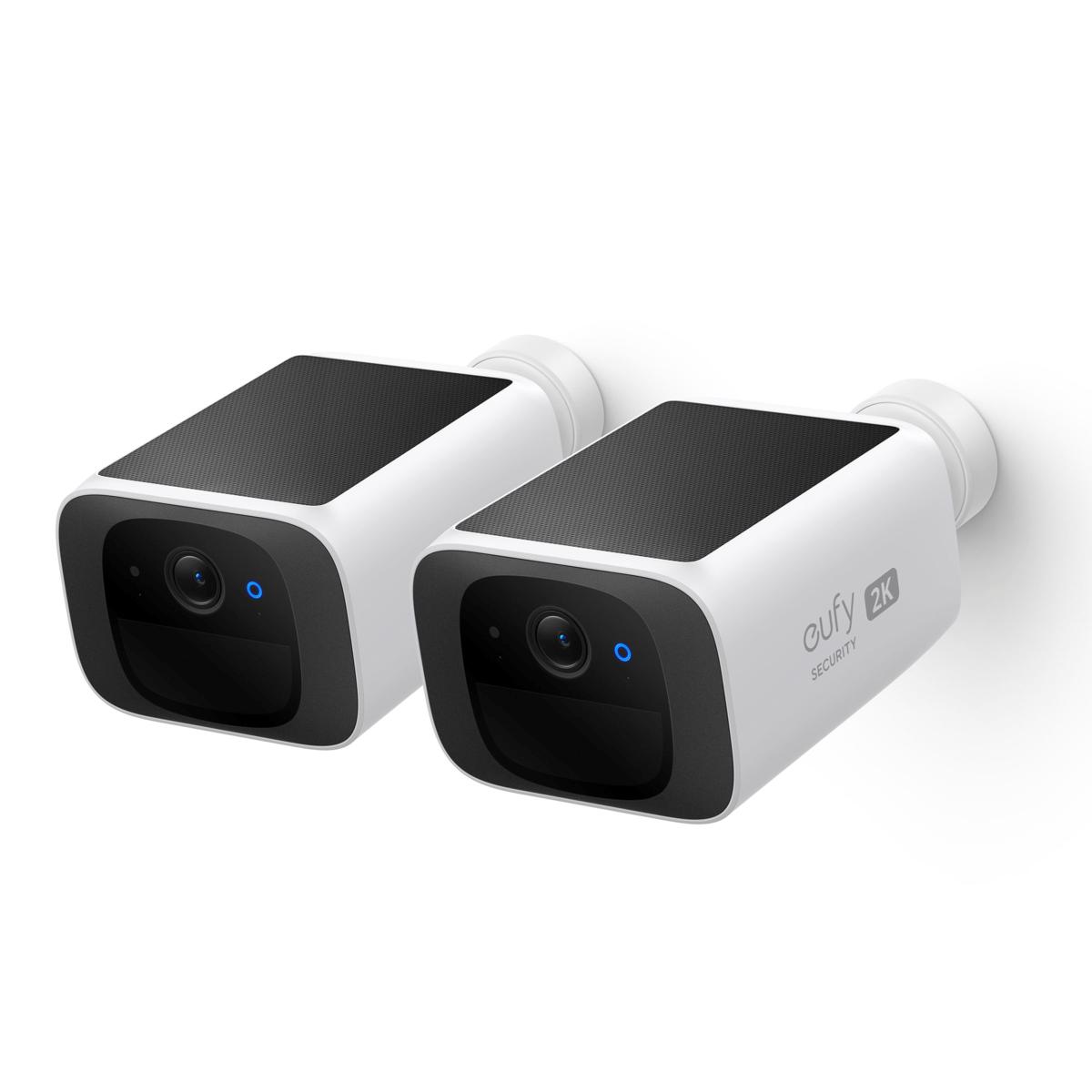 2-Count Eufy S220 Solar Rechargeable Wireless 2K Video Security Cameras $150 $75 Each or New HSN Customers $140 $70 Each