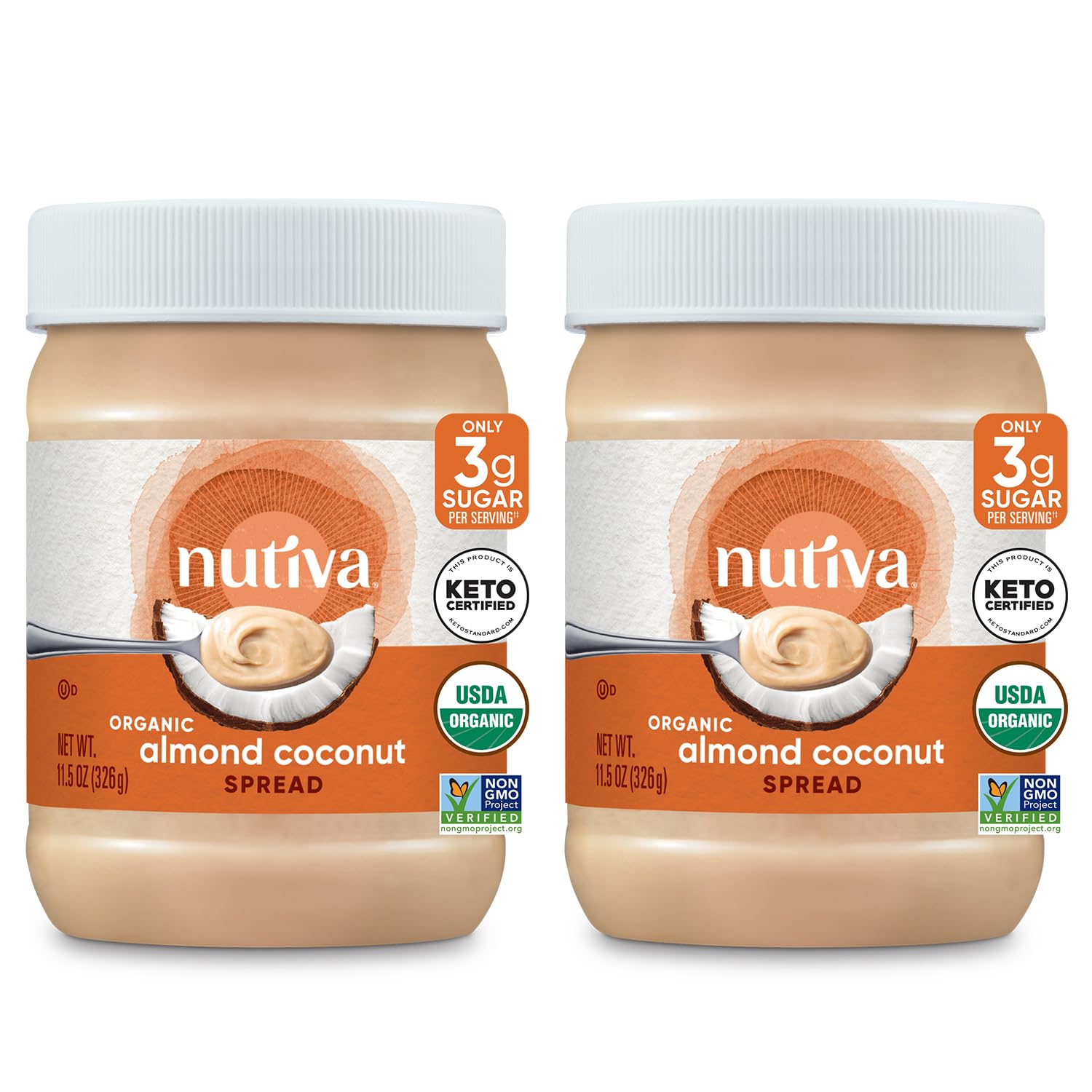 2-Pack 11.5-Oz Nutiva Organic Almond Coconut Spread $4.56 $2.28 each Free Shipping w/ Prime or on $35