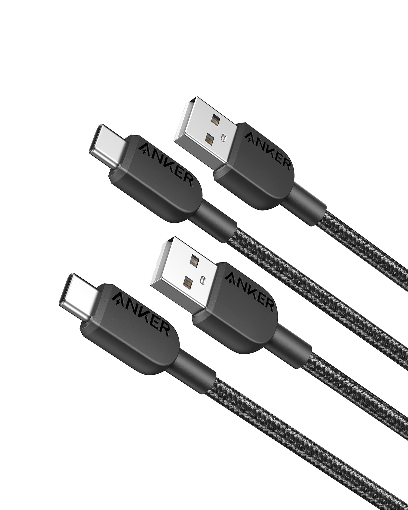 Anker USB C Cable, 2 Pack, 3ft 310 USB A to USB C/USB A to Type C Charger Cable $5.99