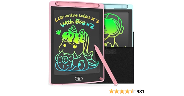 2 Pack LCD Writing Tablet for Kids Doodle Board with 2 Bag, Electronic Drawing Tablet Drawing Pads, Etch a LEYAOYAO Sket