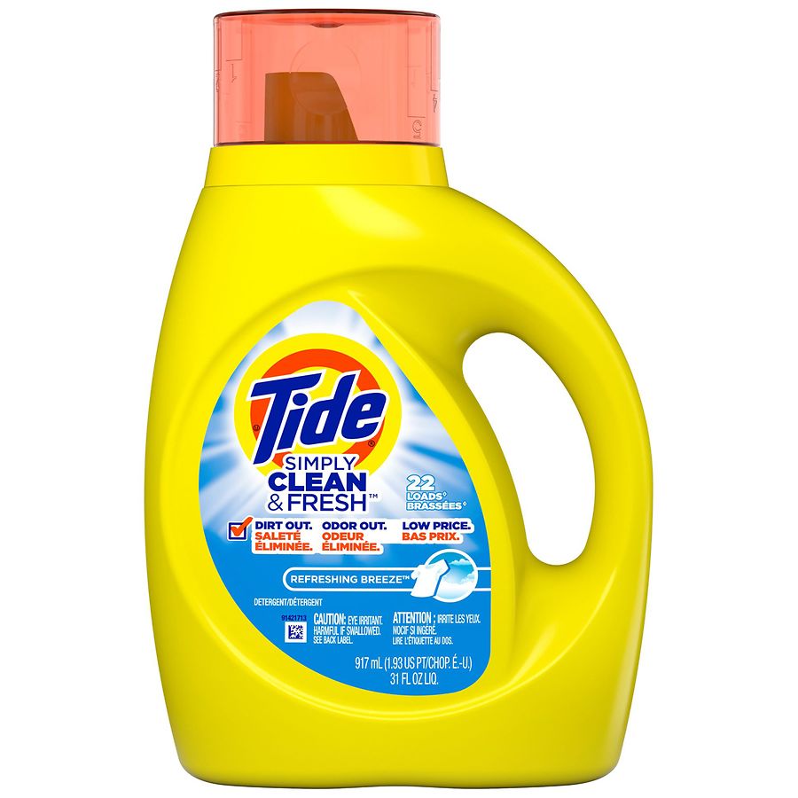 31-Oz Tide Simply Oxi Liquid Laundry Detergent, 35-Oz Gain Fabric Softener 4 for $10 More Free Store Pickup