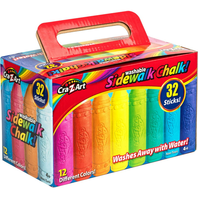 32-Count Cra-Z-Art Washable Sidewalk Chalk Assorted Colors $3 Free Store Pickup