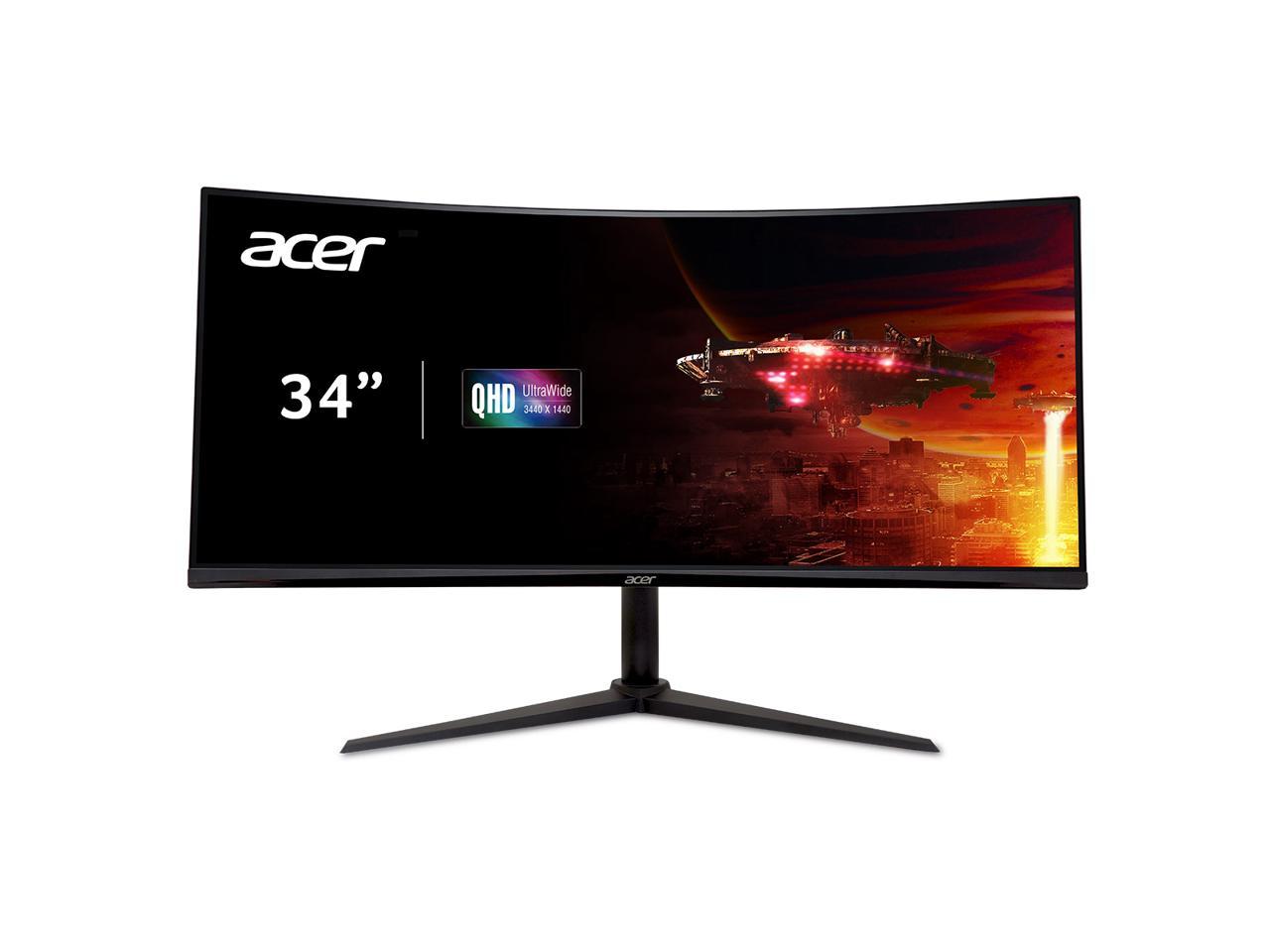 34 Acer Nitro XZ342CU V3BMIIPHX UWQHD 21 9 3440x1400 180Hz Curved VA FreeSync Premium HDR400 Gaming Monitor $269.99 F/S