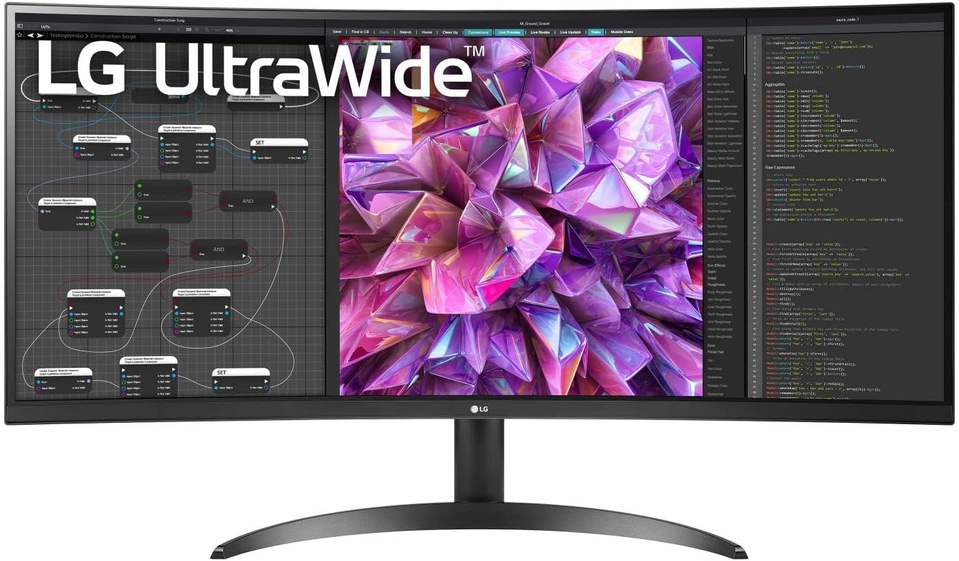 34 Curved UltraWide QHD IPS HDR 10 Monitor with Dual Controller OnScreen Control $249.99