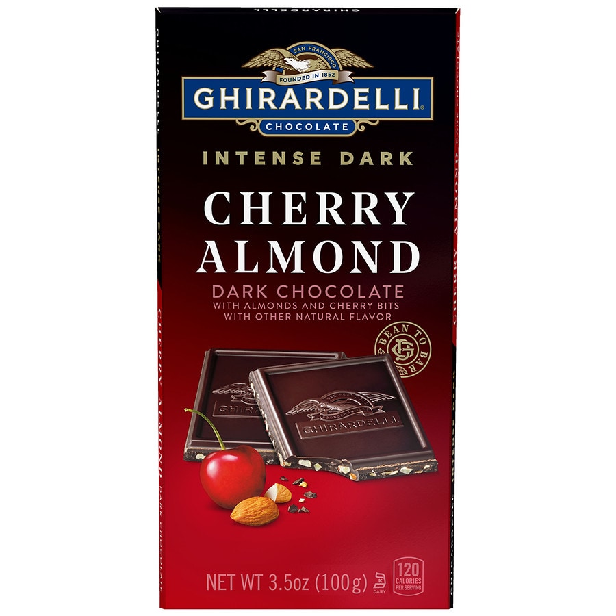 3.5-Oz Ghirardelli Intense Dark Chocolate Cherry Almond Squares 2 for $2.85 at Walgreens w/ Free Store Pickup on $10