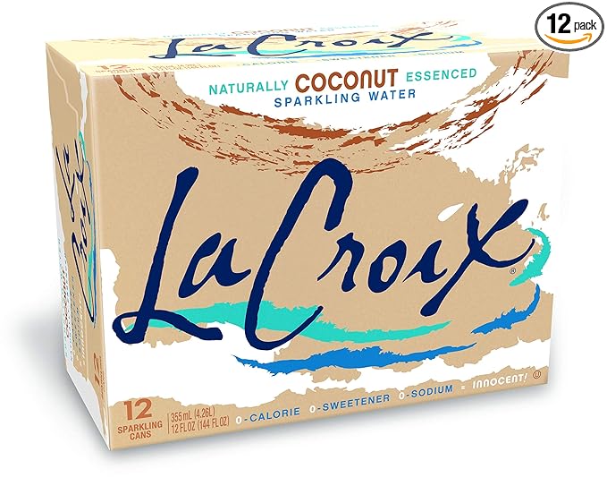 $3.75 LaCroix Sparkling Water, Coconut, 12 Fl Oz pack of 12 