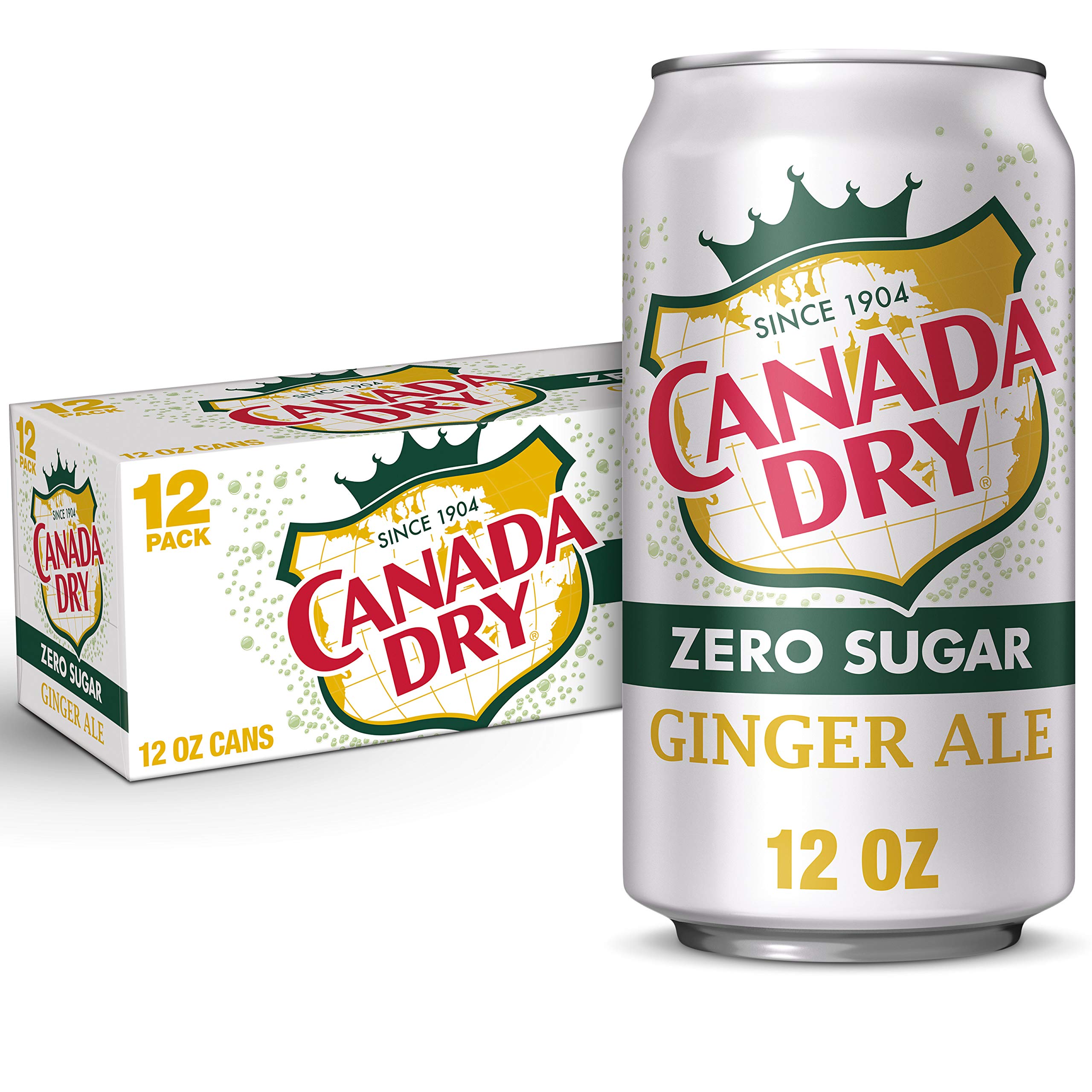 $3.92 w/ S S Canada Dry Zero Sugar Ginger Ale Soda, 12 fl oz cans Pack of 12