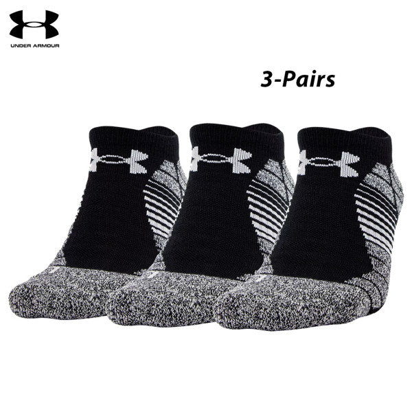 3 Pairs Under Armour Mens Elevated Performance No Show Socks Black $10.99 Free Shipping