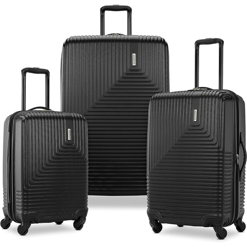 3-Piece American Tourister Groove Expandable Hardside Luggage Spinner Luggage Set 20 , 24 28 $149 free s/h