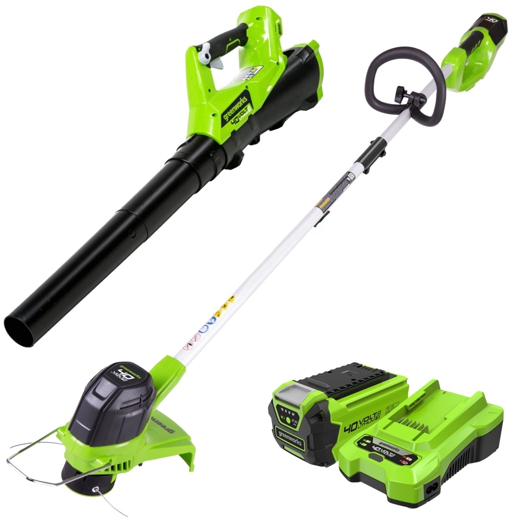 40V 12 quot Cordless String Trimmer and Leaf Blower Combo w/ 2.0Ah Battery $126