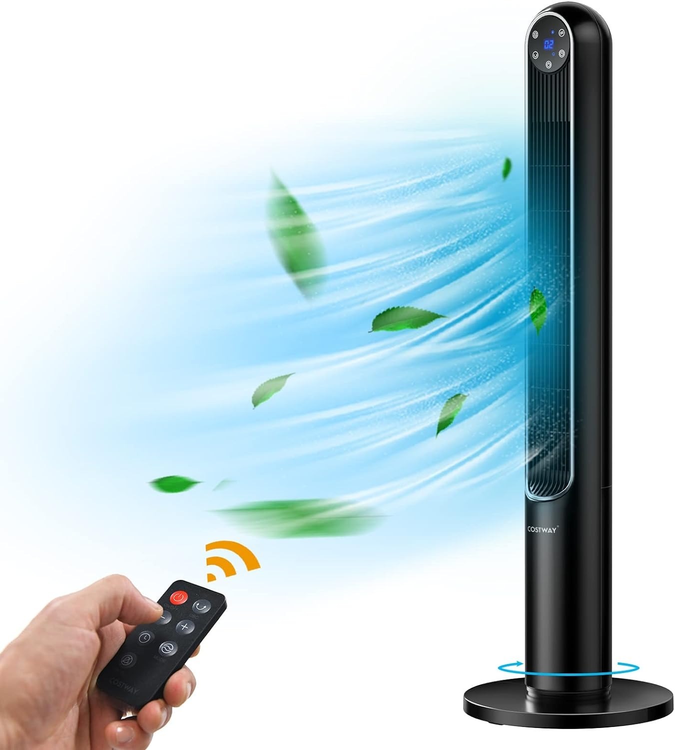 42 Costway Oscillating Bladeless Tower Fan w/ 8 Speeds, Remote Timer $37.10 Free Shipping