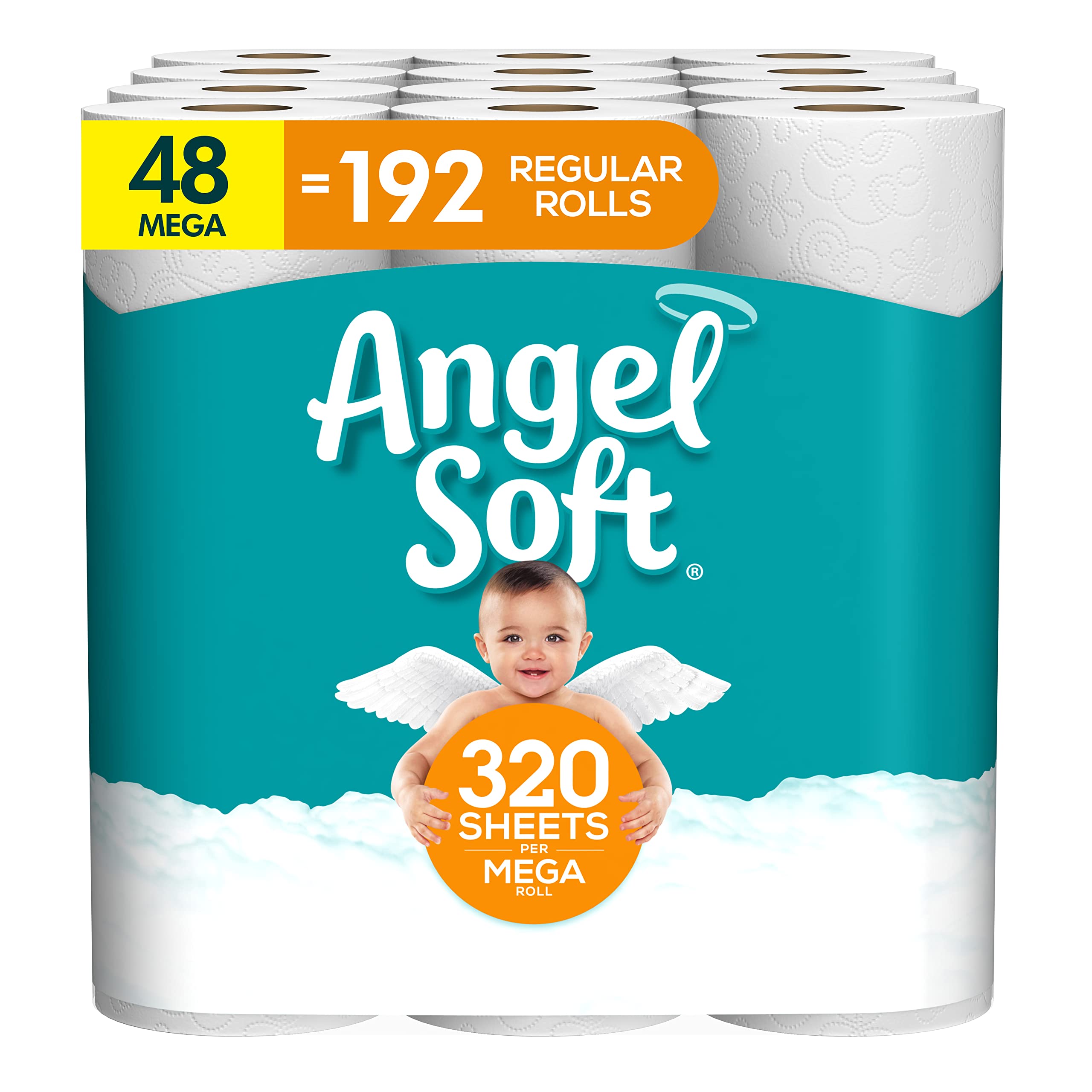 48-Count Angel Soft 2-Ply Mega Rolls Toilet Paper $30.92 $4.80 Amazon Credit Free Shipping w/ Prime or on $35 