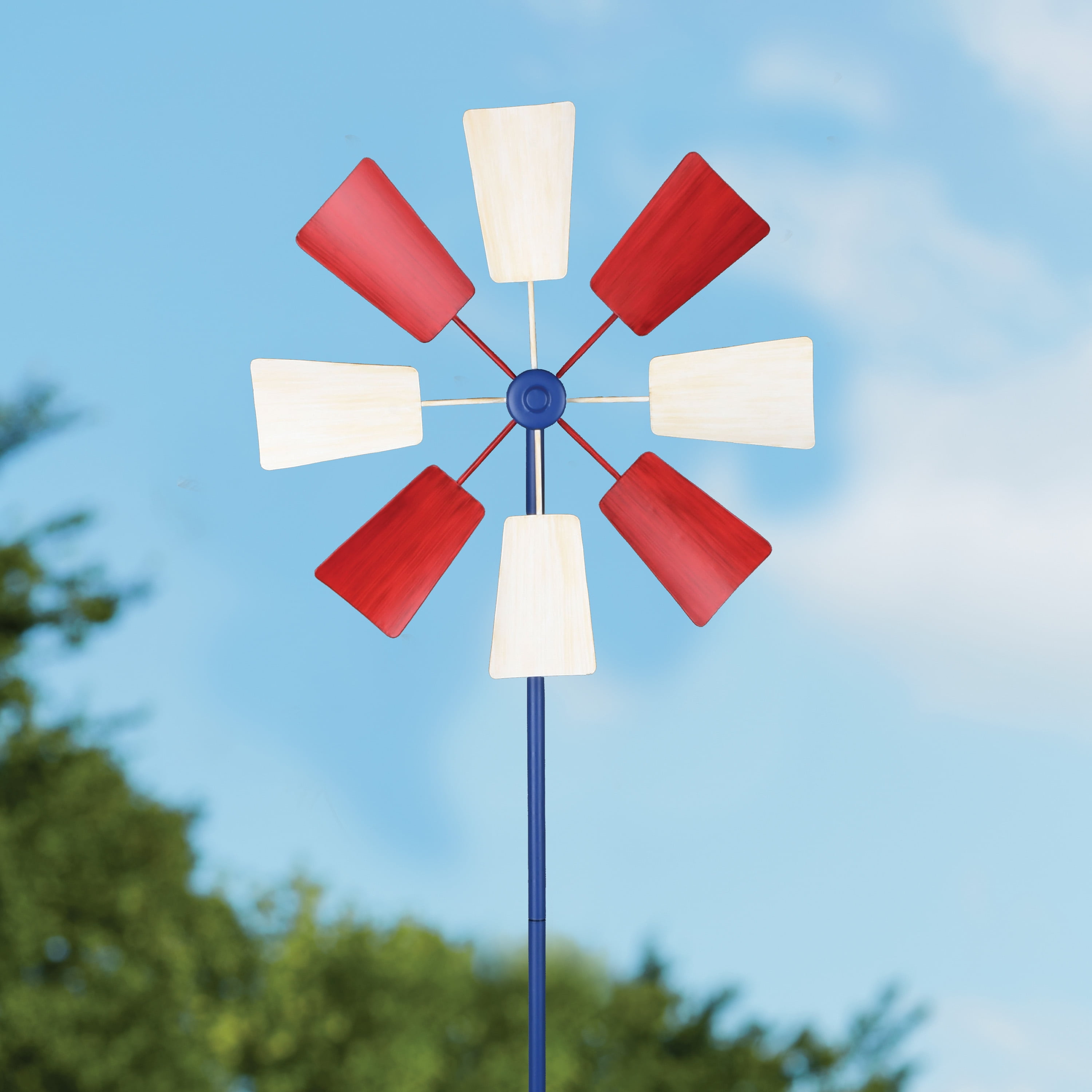 49.6 Way to Celebrate Patriotic Metal Mill Outdoor Wind Spinner $5.30 Free Shipping w/ Walmart or on $35 