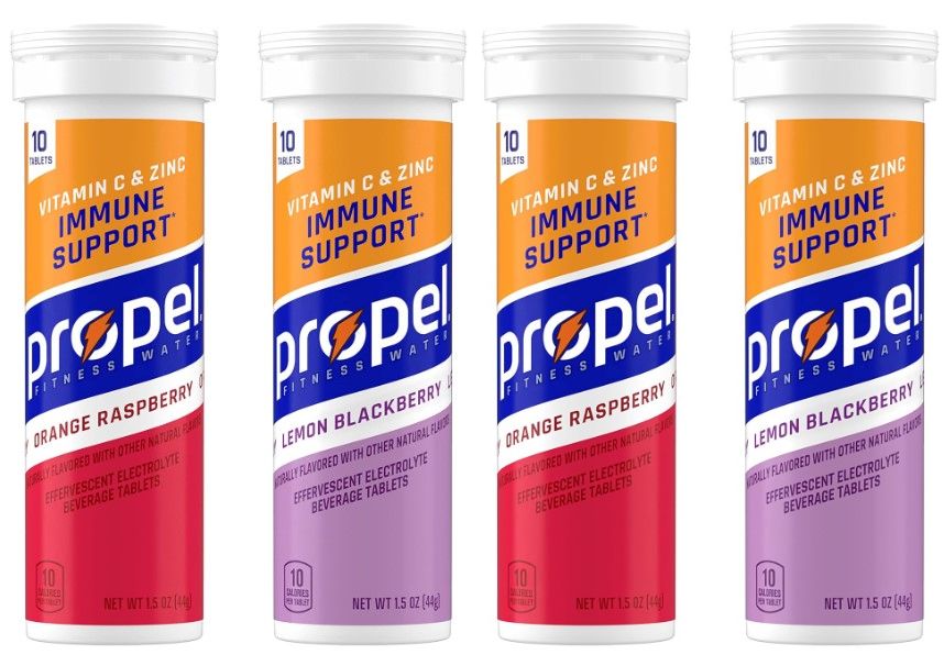 4-Pack 10-Count Propel Tablets Zero Sugar Orange Rasperry / Lemon Blackberry $8.65 w/ S S Free Shipping w/ Prime or on $